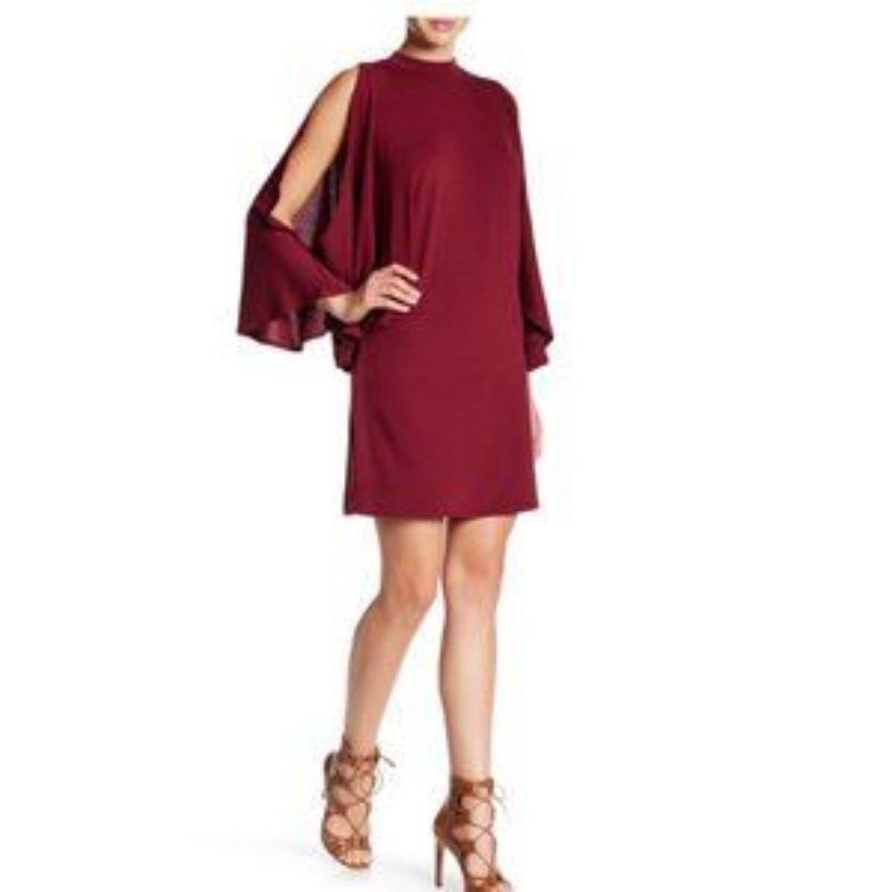 Go Couture Split Flutter Sleeve Dress